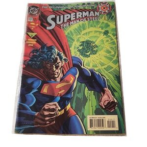 Vintage Superman The Man of Steel #0 DC Comics 1994‎ Comic Book Kryptonite Art